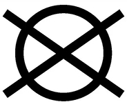 Wäschesymbol - keine chemische Reinigung