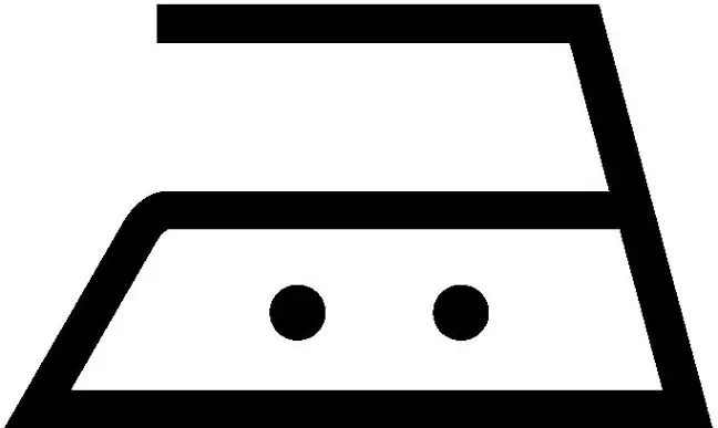 Bügelsymbol - bügeln bei mittlerer Temperatur