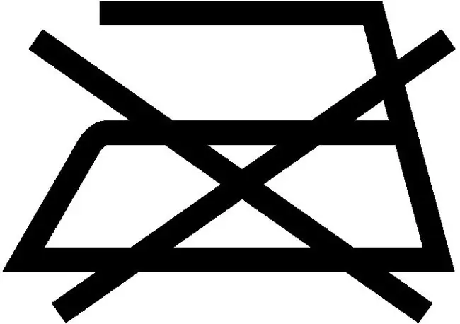 Bügelsymbole - nicht bügeln
