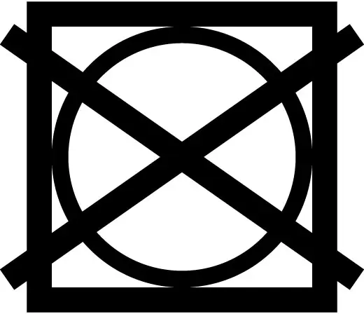 Trocknersymbol - nicht im Trockner trocknen